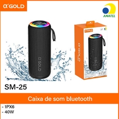 Caixa de Som Bluetooth Portatil 40 w A Prova D'água IPX6 A GOLD PRO SM-25