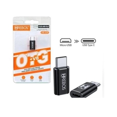 Adaptador celular V8 Para Type-C Otg Usb Driver hrebos Hs-335