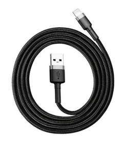 Cabo USB Original Baseus Cafule 200cm reforçado para iphone Preto na internet