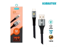 Cabo celular Turbo Tipo C- Kimaster Linha Premium 5.A Blindado