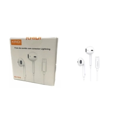 Fone Bluetooth para Iphone Entrada lightning Ios Intra-auricular Kaidi KD-7010 Não precisa ligar bluetooth