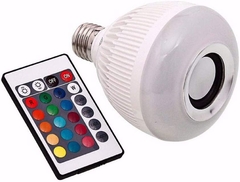 Lâmpada Led Rgb Caixa Som Bluetooth Controle Remoto 2 Em 1 Mp3 Luz Multicolor - comprar online