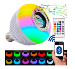 Lâmpada Led Rgb Caixa Som Bluetooth Controle Remoto 2 Em 1 Mp3 Luz Multicolor - Pagno Shop