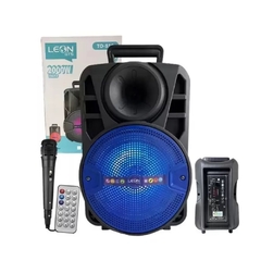 Caixa Bluetooth Amplificada Portátil Leon Tws 812 + Microfone - comprar online