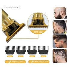 Máquina de Acabamento Profissional Hair Trimmer Ajustável Recarregável 4 Pentes Óleo Escovinha Kit Conjunto Aparador na internet