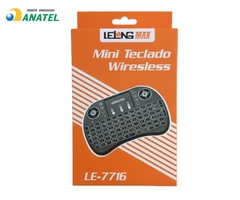 Mini Key Teclado Lelong Max Le-7716 Com Led Wiresless Para TV PC Notebooks