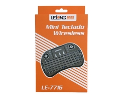 Mini Key Teclado Lelong Max Le-7716 Com Led Wiresless Para TV PC Notebooks - loja online