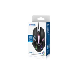 Imagem do Mouse com fio USB com iluminação RGB MS-62 Exbom 1200dpi