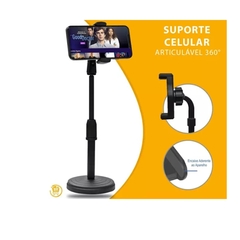 Suporte de Celular Mesa Tripé Selfie Regulagem 360° Ajustável Articulado - Pagno Shop