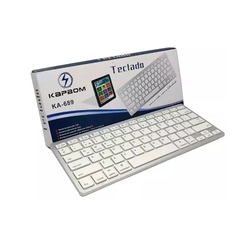 Mini Teclado sem Fio Bluetooth Compatível Mac/PC/Android/iOS KA-689 Kapbom - Branco - comprar online