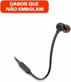 Fone de Ouvido JBL Harman Tune 110 Intra-Auricular Com Fio Preto (ORIGINAL) - comprar online