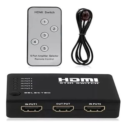 Switch HDMI 2 Entradas 1 Salida, con telemando - Baterias para todo Reguero  Baterias