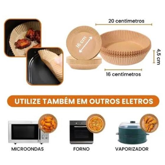 Comprar Papel para airfryer e forno, embalagem de 100 de 20cm