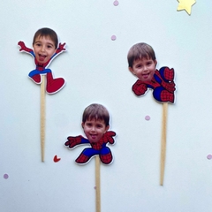 KIT MINI TOPPER HOMEM ARANHA COM ROSTINHO