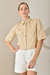 CAMISA CROP TULIPA BEIGE