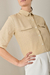 CAMISA CROP TULIPA BEIGE - comprar online