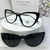 Óculos 2 em 1 Clip-On 9104 Gatinho - Transparente C4