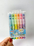 Kit Marca texto Ponta de Estrela Carimbo 6 cores Papelaria Fofa Kawaii