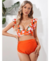 Biquíni Grávida Super Verão - Estilo E Beleza Laranja Floral /XG na internet