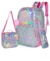 Kit Mochila Infantil Holográfica Lilás - LOJABABYGOLD