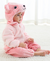 Pijama De Frio Infantil Fleece Ursinho Rosa - Baby Gold - LOJABABYGOLD