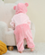 Pijama De Frio Infantil Fleece Ursinho Rosa - Baby Gold na internet