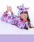 Pijama Unicórnio Infantil Macacão Kigurumi Menina Menino Quentinho Zíper