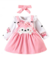 Romper Jardineira Infantil Body Menina