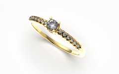 SOLITARIO OURO AMARELO 18K E DIAMANTES - comprar online