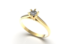 SOLITARIO OURO AMARELO 18K E DIAMANTE - comprar online