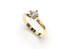 SOLITARIO OURO AMARELO 18K E DIAMANTE - comprar online