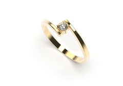 SOLITARIO OURO AMARELO 18K E DIAMANTE - comprar online