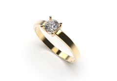 SOLITARIO OURO 18K E DIAMANTE - comprar online