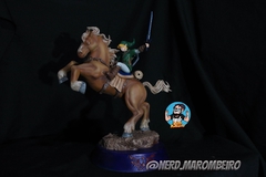 Estatua Link com Epona