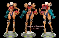 Estatua Samus Metroid com Armadura