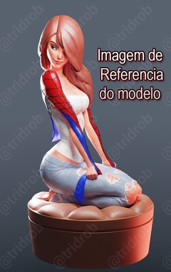 Estatua Mary Jane Blusa Aranha na internet