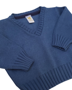 Suéter de Tricô Azul Jeans - comprar online