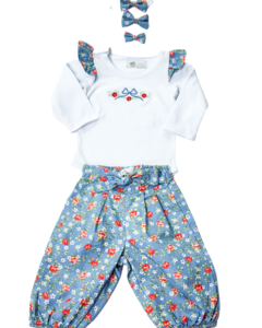 Conjunto Floral Azul