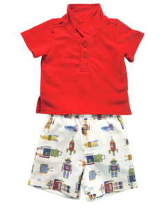 Conjunto Polo e Shorts Robô