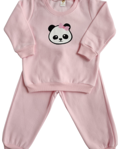 Conjunto Moletom Panda Rosa