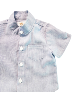 Conjunto Bermuda Camisa Listrada Azul - comprar online