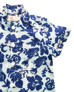 Conjunto Bermuda Camisa Tropical Azul - comprar online