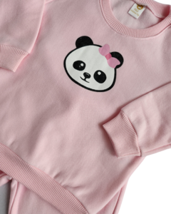 Conjunto Moletom Panda Rosa - comprar online