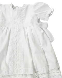 Vestido Branco com Detalhes de Renda - comprar online