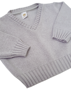 Suéter de Tricô Cinza - comprar online