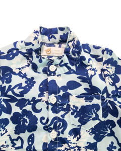 Conjunto Bermuda Camisa Tropical Azul na internet