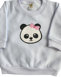 Conjunto de Moletom Panda Branco na internet