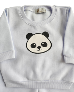 Conjunto Moletom Panda Branco na internet