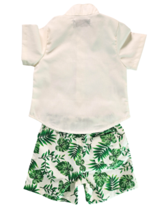 Conjunto Camisa Bermuda Floral Verde - loja online