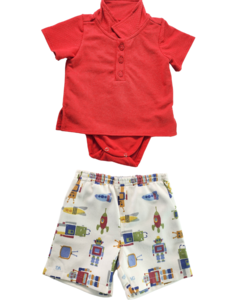 Conjunto Polo e Shorts Robô - loja online